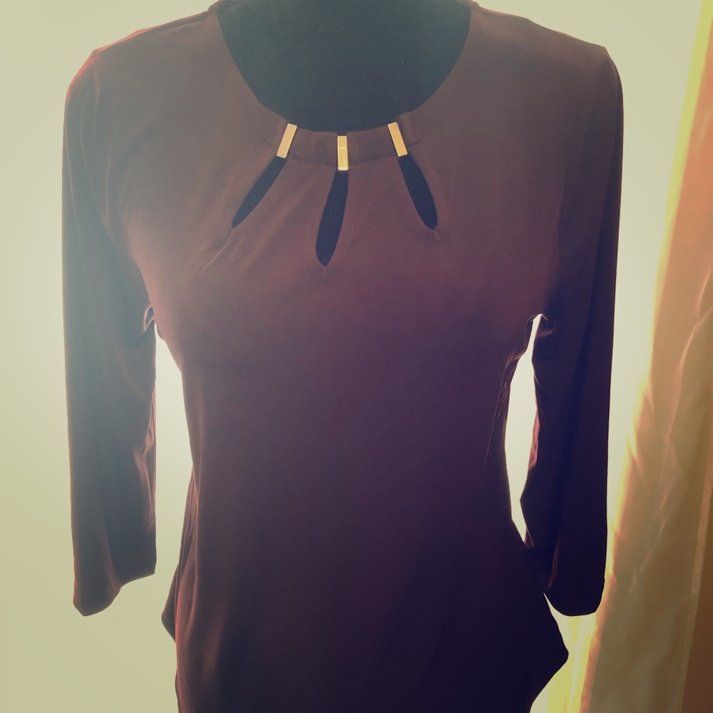 New York and company brown blouse